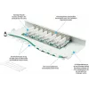 GoodConnections GC-N0113 Desktop Cat.6 8-Port STP Patch Panel, 0,5U, χωρίς εργαλεία, λευκό RAL9010