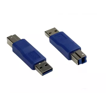 GoodConnections Alcasa USB-AD34 Καλώδιο προσαρμογέα USB-A σε USB-B, 0,15 m, Μπλε, USB 2.0, 480 Mbps, Διπλή θωράκιση