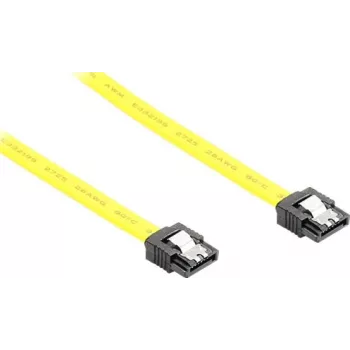GoodConnections Καλώδιο SATA 6 Gb/s με μεταλλικό κλιπ, 0,50 m, Κίτρινο 5047-A05Y