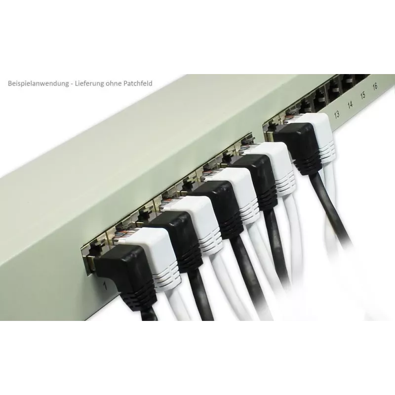 GoodConnections Καλώδιο patch Cat. 5e F/UTP, 2m, Μαύρο, 90° σε ευθύ RJ45 805S-020EWI
