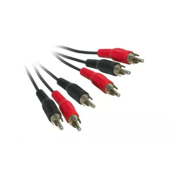 Good Connections AVB-02 3x Βύσμα RCA αρσενικό σε 3x Βύσμα RCA αρσενικό Καλώδιο Composite Video + Stereo Audio, 2m, Μαύρο