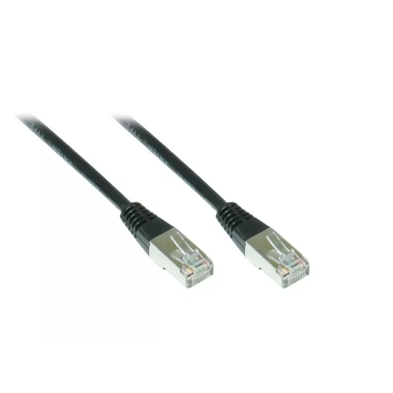 Alcasa 855S-015 Καλώδιο patch Cat5e SF/UTP, RJ45, 1,5 m, Μαύρο