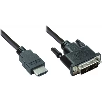 Good Connections Καλώδιο βίντεο HDMI σε DVI-D Single Link 1m Μαύρο 4510-DD1