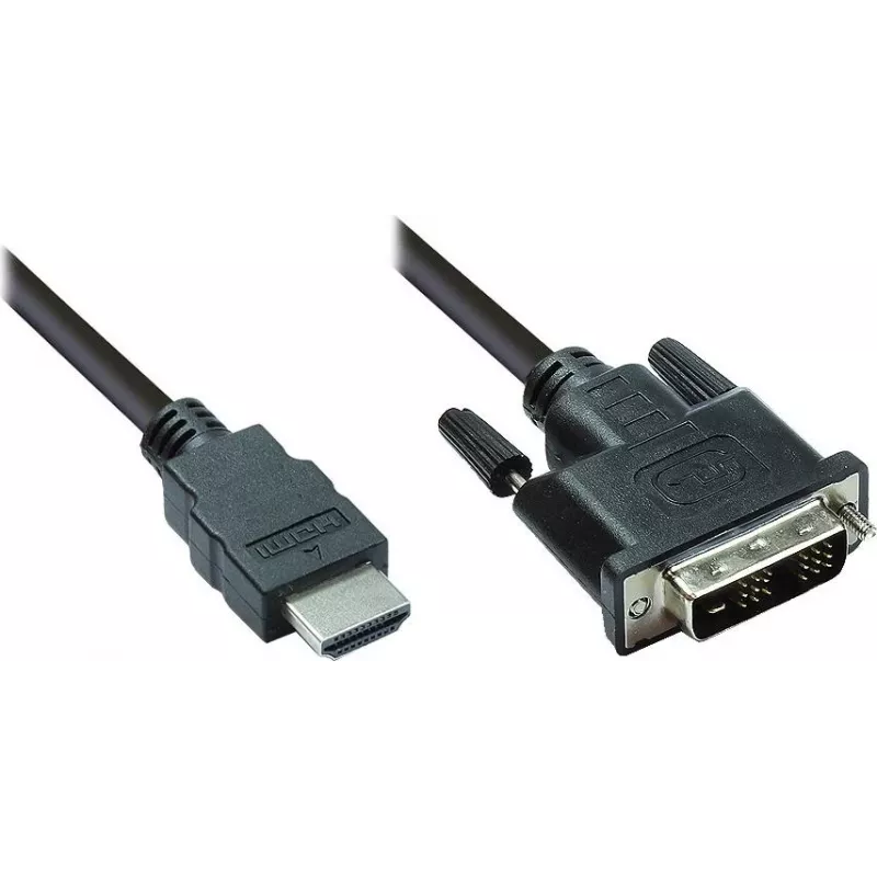 Good Connections Καλώδιο βίντεο HDMI σε DVI-D Single Link 1m Μαύρο 4510-DD1