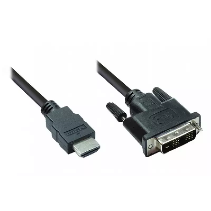 Good Connections Καλώδιο βίντεο HDMI σε DVI-D Single Link 1m Μαύρο 4510-DD1