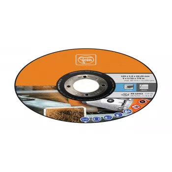 Fein 63709013010 Ευθύς δίσκος κοπής 125 mm x 22,23 mm, πάχος 1,0 mm, για ανοξείδωτο χάλυβα και μέταλλο, συσκευασία 25 τεμ.
