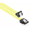GoodConnections Καλώδιο SATA 6 Gb/s με μεταλλικό κλιπ, γωνιακό, 0,50 m, Κίτρινο 5047-AW05Y
