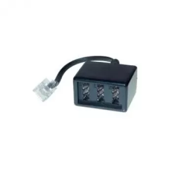 Alcasa T3A-NFN RJ-45 Προσαρμογέας, βύσμα αρσενικό/υποδοχή θηλυκή, μαύρο