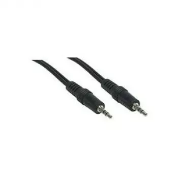 GoodConnections 3,5mm Στερεοφωνικό καλώδιο ήχου βύσμα αρσενικό σε βύσμα αρσενικό, 1,5m, επιχρυσωμένο, μαύρο (1970-EX)