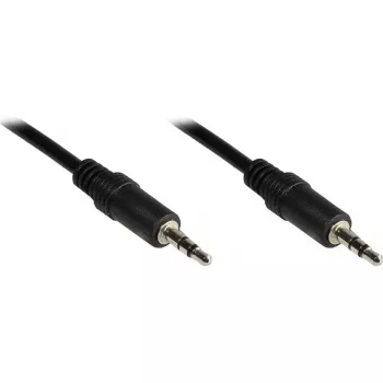 GoodConnections 3,5mm Στερεοφωνικό καλώδιο ήχου βύσμα αρσενικό σε βύσμα αρσενικό, 1,5m, επιχρυσωμένο, μαύρο (1970-EX)
