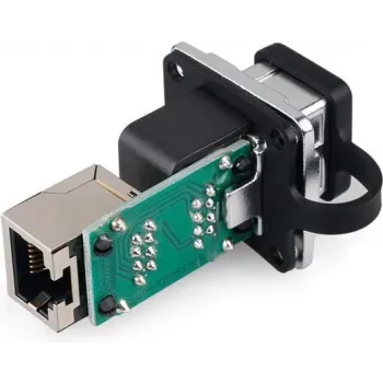 GoodConnections Alcasa IC06-R302 Βιομηχανικός συνδετήρας RJ45, IP65/IP67, γκρι, περίβλημα ψευδαργύρου, -40 έως 80°C