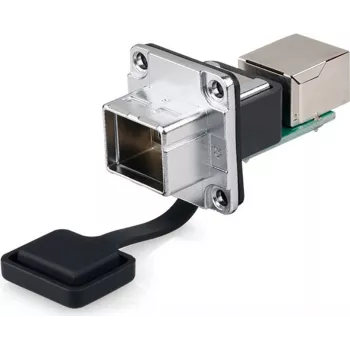 GoodConnections Alcasa IC06-R302 Βιομηχανικός συνδετήρας RJ45, IP65/IP67, γκρι, περίβλημα ψευδαργύρου, -40 έως 80°C