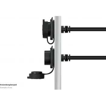 GoodConnections S1 Βιομηχανικό καλώδιο USB-C, USB 3.2 Gen 2, 10 Gbps, M16 εντοιχιζόμενο, IP65/67, 1 m, μαύρο (IC01-16U3102-010)