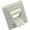 GoodConnections Κεντρικό ένθετο 50x50mm με πλαίσιο κάλυψης 80x80mm για πρίζες δικτύου, λευκό σήματος RAL9003 (GC-N0155)
