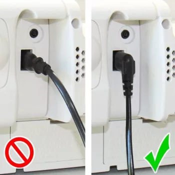 Good Connections Καλώδιο τροφοδοσίας Euro, βύσμα Euro σε υποδοχή IEC C7, γωνιακό 90° και στις δύο πλευρές, λευκό, 0,75 m (1550-ZW007W)