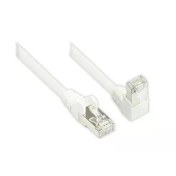 Good Connections 806W-003W Cat.6 S/FTP PiMF Καλώδιο patch, 250 MHz, RJ45, γωνιακό 90° προς τα κάτω, λευκό, 0,25 m