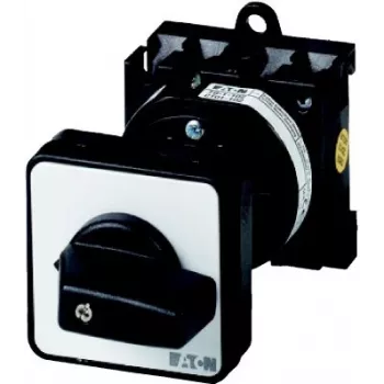 Eaton T0-1-15401/Z 1-πολικός διακόπτης εκκεντροφόρος, 20A, 690V, IP65, τοποθέτηση σε πίνακα, μαύρο/ασημί 048346