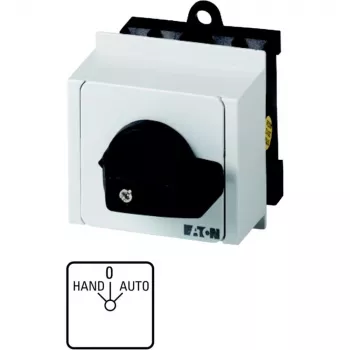 Eaton T0-3-15433/IVS 3-πολικός διακόπτης περιστροφικός, 20 A, 690 V AC, τοποθέτηση σε πίνακα, Μαύρο/Λευκό 055467