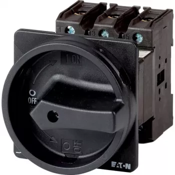 Eaton P3-100/V/SVB-sw Διακόπτης κύριος, 3-πολικός + N, 100 A, 690 V AC, IP65, μαύρη περιστροφική λαβή 064976