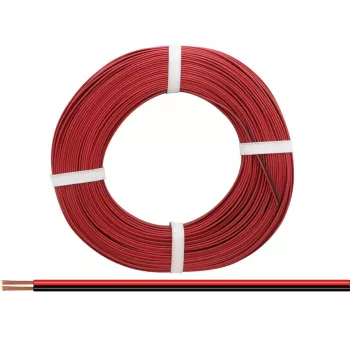 Donau Elektronik 218-50 Πολύκλωνο καλώδιο 2 x 0,14 mm² Κόκκινο/Μαύρο 50 m