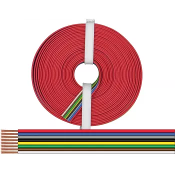 Donau Elektronik 225-885-10 Πολύκλωνο καλώδιο 8 συρμάτων 0,25 mm², 10 m, πολύχρωμο