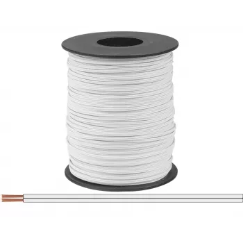 Donau Elektronik 114-55-100 Πολύκλωνο καλώδιο 2 x 0,08 mm² Λευκό 100 m