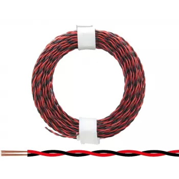 Donau Elektronik 210-10 Πολύκλωνο καλώδιο 2 x 0,04 mm² Κόκκινο/Μαύρο 10 m
