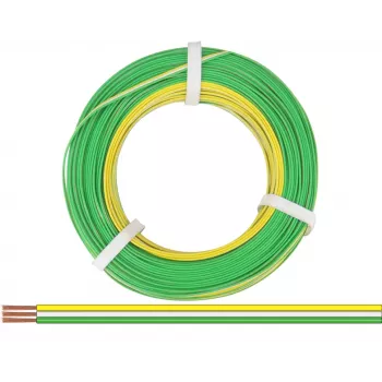 Donau Elektronik 318-354-50 Πολύκλωνο καλώδιο 3 x 0,14 mm² Κίτρινο, Λευκό, Πράσινο 50 m