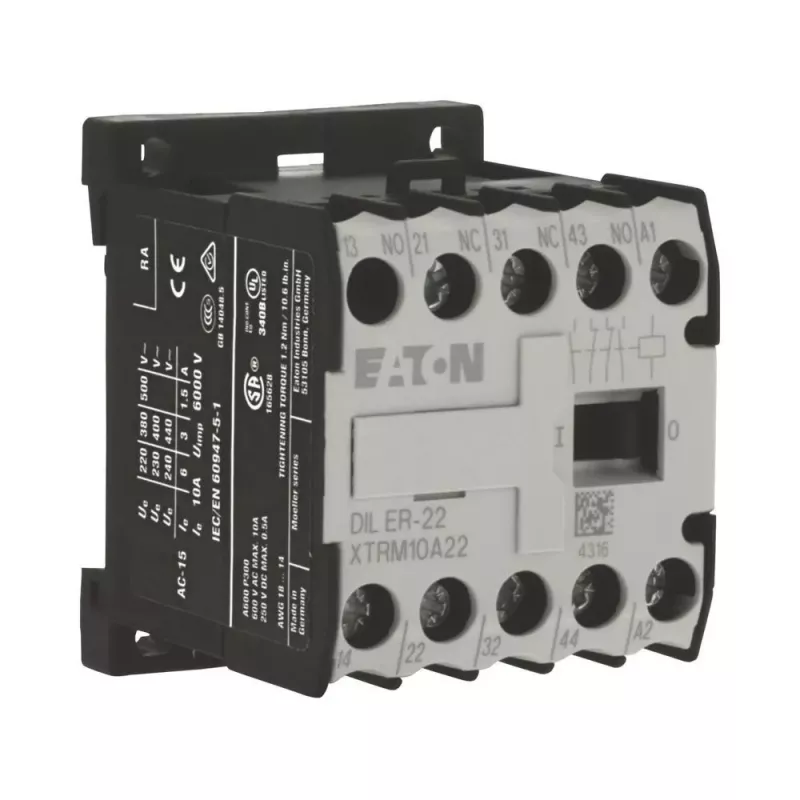 Eaton DILER-22-G(24VDC) Μίνι ρελέ, 4-πολικό, 2NO+2NC, πηνίο 24V DC 010042