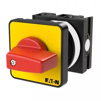 Eaton T0-1-102/E-RT διακόπτης με έκκεντρο, 2-πολικός, 20 A, μπροστινή τοποθέτηση, κόκκινο/κίτρινο 009046