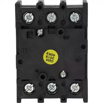 Eaton P1-32/E 3-πολικός γενικός διακόπτης / αποζεύκτης, 32 A, 690 V AC, IP65 μπροστινό, περιστροφική λαβή μαύρο/λευκό 079065