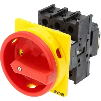 Eaton P1-25/EA/SVB 3πολικός περιστροφικός διακόπτης φορτίου, 25 A, IP65, κόκκινη/κίτρινη λαβή 041097