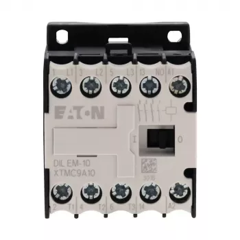 Eaton DILEM-10-G(12VDC) μίνι ρελέ, 3πολικό, πηνίο 12 V DC, 9 A AC-3, 1 NO βοηθητική επαφή, IP20, βιδωτοί ακροδέκτες, τοποθέτηση σε ράγα DIN/βίδα, μαύρο/λευκό 079594