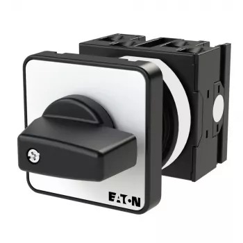 Eaton T0-2-8230/E 2πολικός διακόπτης εκκεντροφόρος ON-OFF 20A 690V μπροστινή τοποθέτηση 48x48mm IP65 μαύρο/λευκό 088685