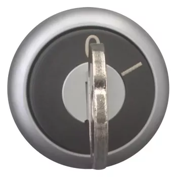Eaton M22-WRS-MS20 Μηχανισμός περιστροφικού διακόπτη με κλειδί, 2 θέσεων, Με ασφάλιση, Κλειδί MS20, Μπροστινός δακτύλιος τιτανίου-μετάλλου, Μαύρο 111779