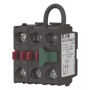 Eaton M22-KC02SMC10 Στοιχείο επαφής, 2 NC, Βιδωτοί ακροδέκτες, Μπροστινή τοποθέτηση 121720