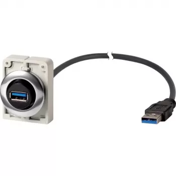 Eaton M30C-FUSB-60 Υποδοχή USB 3.0 Type-A εντοιχισμού με καλώδιο 1,5 m, μεταλλικός δακτύλιος Y7-187084