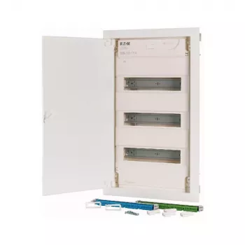 Eaton KLV-36HWP-F Επιτοίχιος πίνακας διανομής, 3 σειρές, 36 μονάδες, διαφανής πόρτα, λευκό 178810