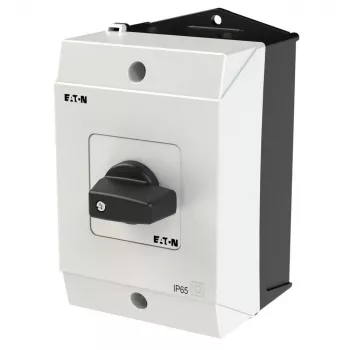 Eaton T0-1-15431/I1 1πολικός διακόπτης μοχλού, 20 A, IP65, μαύρο/λευκό 207070