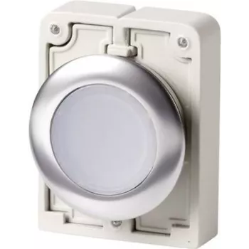 Eaton M30C-FDRL-W Επίπεδος στρογγυλός ενεργοποιητής μπουτόν, χρωμιωμένος δακτύλιος, λευκός 182950