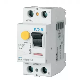 EATON PFIM-25/2/003-G/F Ρελέ διαφυγής (RCCB) Τύπου F, 2-πολικό, 25 A, 30 mA, Χαρακτηριστικό G/F 187449