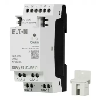 Eaton EASY-E4-UC-8RE1P Μονάδα επέκτασης, 8 έξοδοι ρελέ, 12/24 V DC, 24 V AC, Ράγα DIN 197510