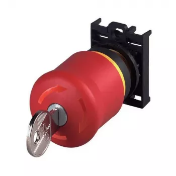 Eaton M22-PVS/K01 Διακόπτης πίεσης έκτακτης ανάγκης, Απελευθέρωση με κλειδί, 1 NC, Επιτοίχια τοποθέτηση, 22,5 mm, Κόκκινο/Κίτρινο 216514