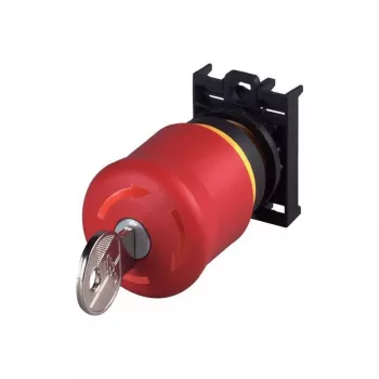 Eaton M22-PVS/K01 Διακόπτης πίεσης έκτακτης ανάγκης, Απελευθέρωση με κλειδί, 1 NC, Επιτοίχια τοποθέτηση, 22,5 mm, Κόκκινο/Κίτρινο 216514