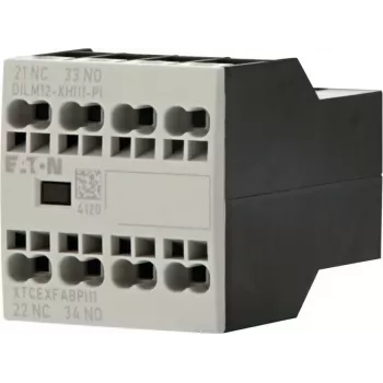 Eaton DILM12-XHI11 Μπλοκ βοηθητικής επαφής, 1NO+1NC, Επιτοίχια τοποθέτηση, Βιδωτοί ακροδέκτες 199456