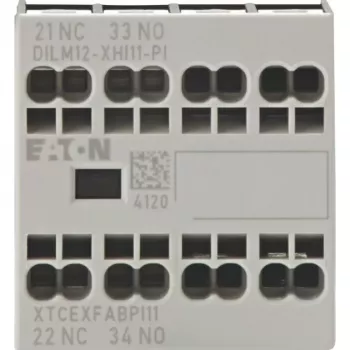 Eaton DILM12-XHI11 Μπλοκ βοηθητικής επαφής, 1NO+1NC, Επιτοίχια τοποθέτηση, Βιδωτοί ακροδέκτες 199456