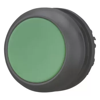 Eaton M22S-D-G μπουτόν ενεργοποιητής, επίπεδο, στιγμιαίο, πράσινο κουμπί, μαύρος πλαστικός δακτύλιος, 22,5 mm, IP66/IP67/IP69 216597