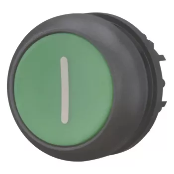 Eaton M22S-D-G-X1 επίπεδο μπουτόν, πράσινο, 22,5 mm, στιγμιαίο, IP66/IP67/IP69K 216608