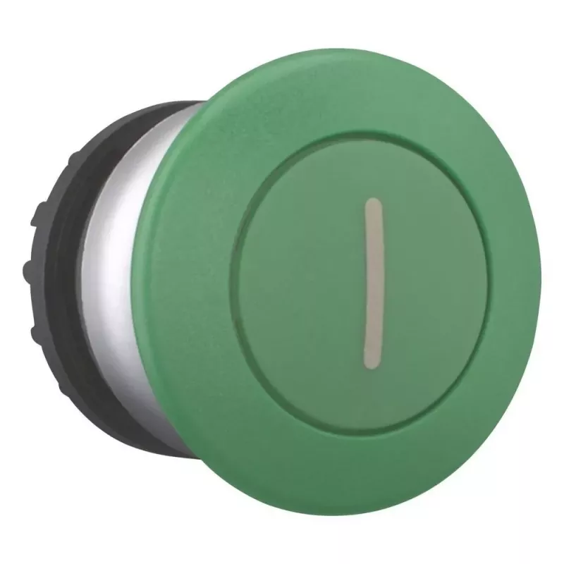Eaton M22-DRP-G-X1 Green Latching Pushbutton Actuator, 22.5 mm, Front Panel Mount 216753