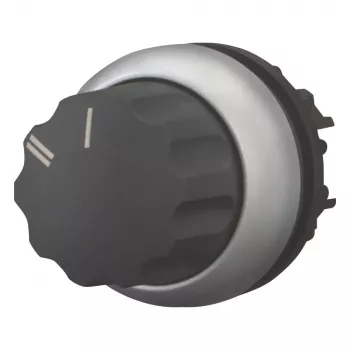 Eaton M22-WR-X92 διακόπτης επιλογής, 2 θέσεων, διατηρούμενος, περιστροφικό κουμπί, μαύρο
